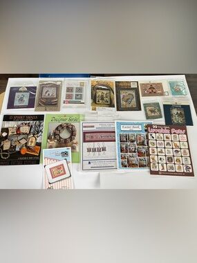 15 Assorted Cross Stitch Charts (Mill Hill, Prairie Schooler, etc.) READ details